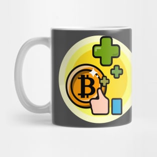 Bitcoin like earning icon Mug